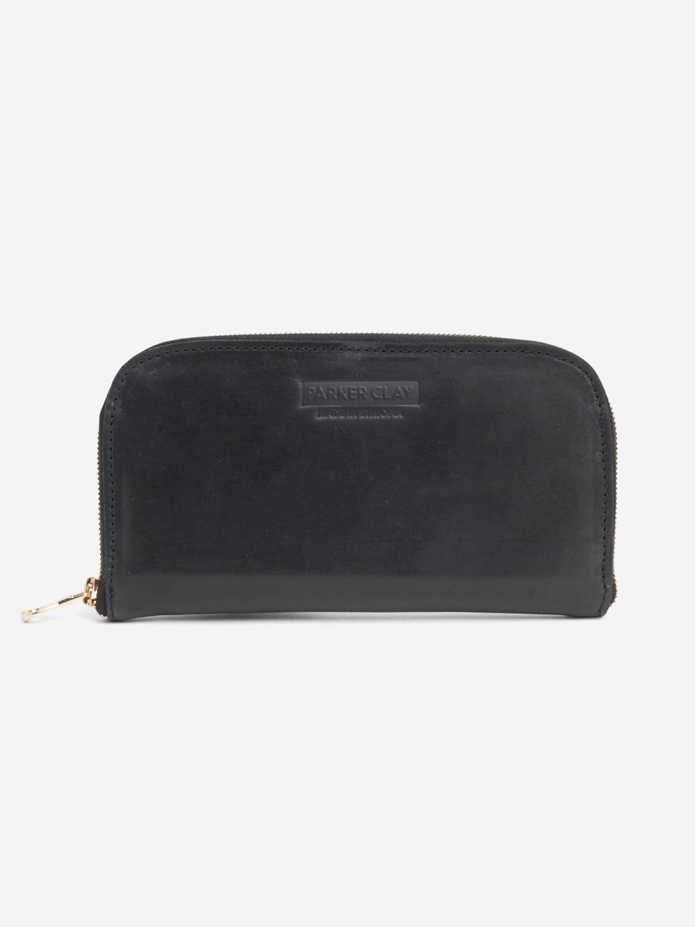 Parker Clay Black Leather Zahara Zip Wallet